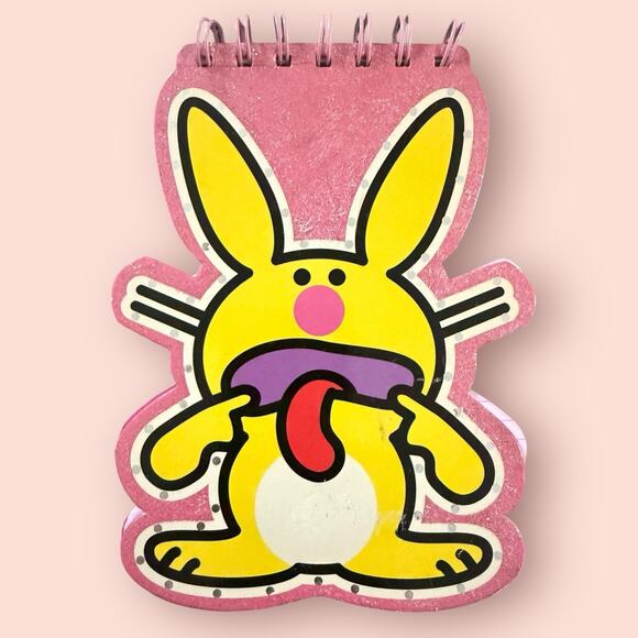 vintage happy bunny Spiral notebook by jim benton Bleh FLAWS - Picture 1 of 4